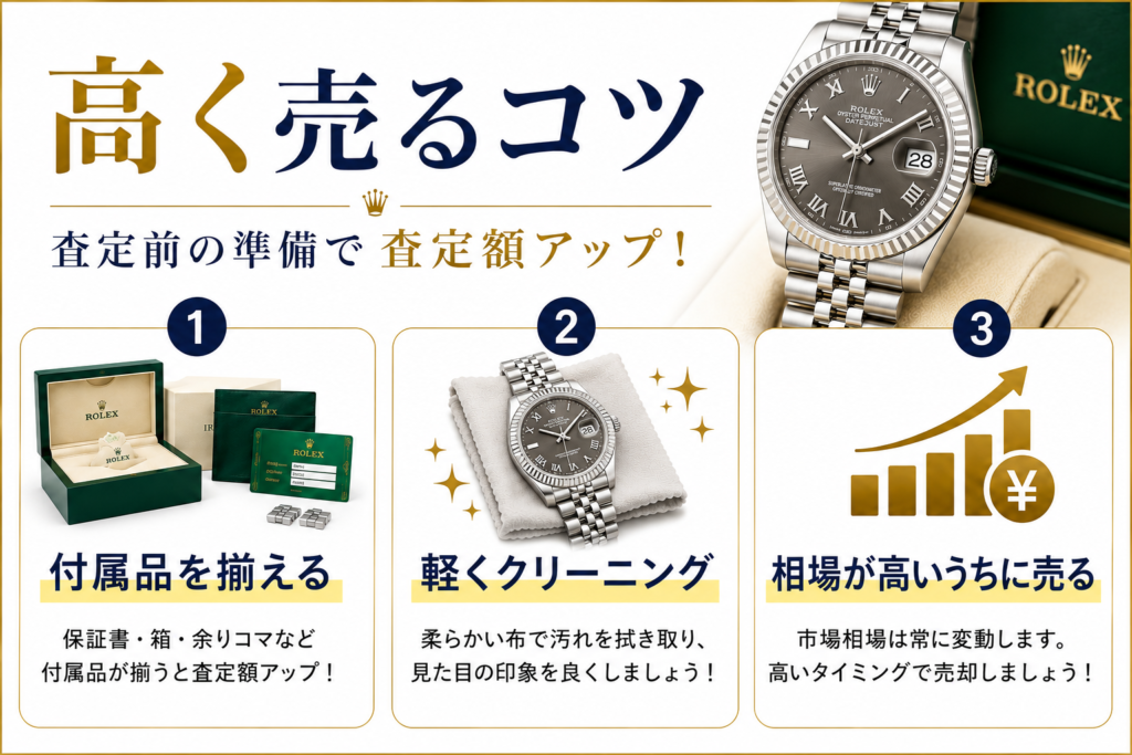ロレックス デイトジャストの買取相場は？高価買取のポイントや査定額アップのコツを解説