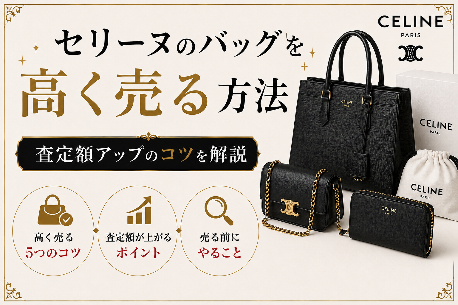 セリーヌの買取相場は?人気バッグの査定価格と高価買取のポイントを解説