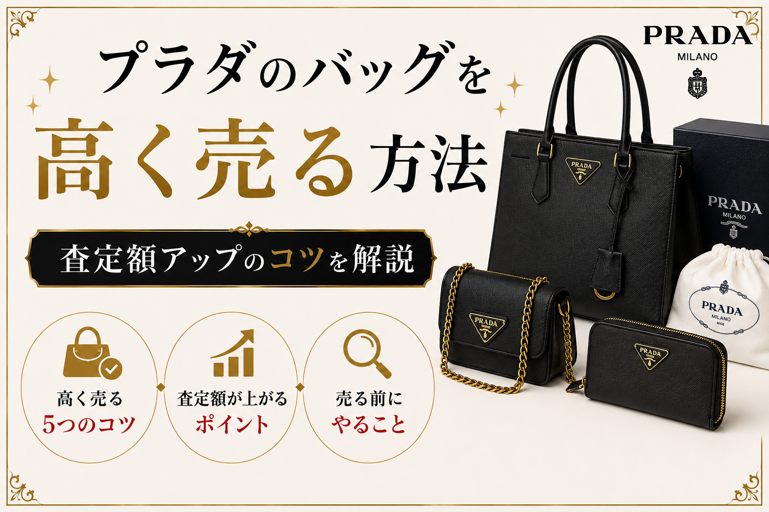 プラダの買取相場は？人気バッグの査定価格と高価買取のポイントを解説