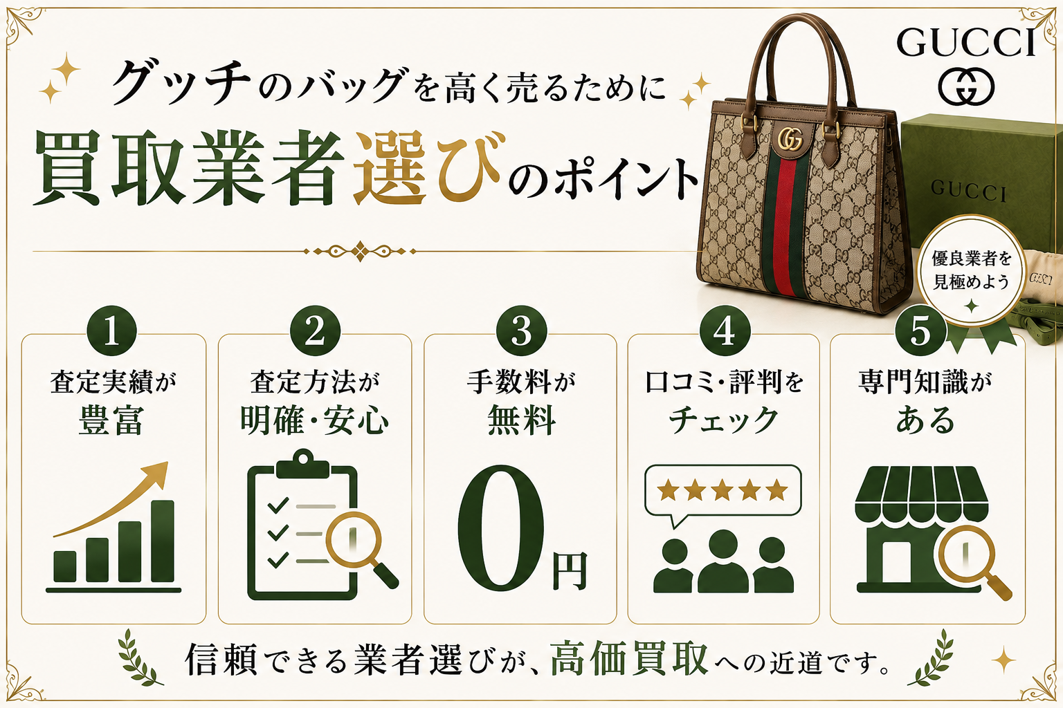 グッチの買取相場は？人気バッグの査定価格と高価買取のポイントを解説