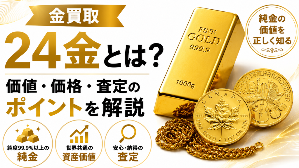 24金（純金）の価値や価格・査定ポイントを解説