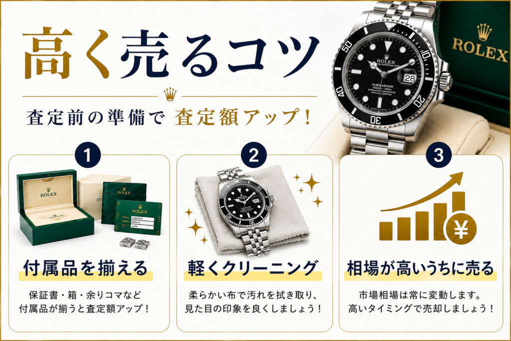 ロレックス サブマリーナの買取相場は？高価買取のポイントや査定額アップのコツを解説