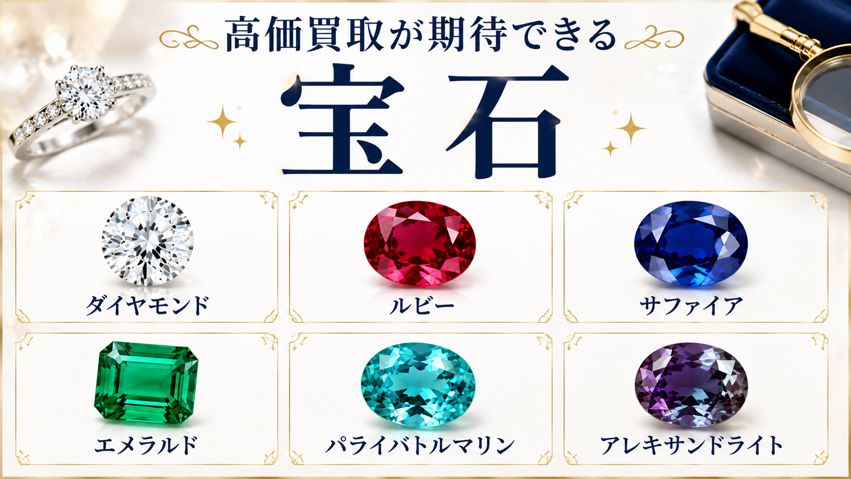 宝石の買取相場は？査定額が決まるポイントと高価買取のコツを解説