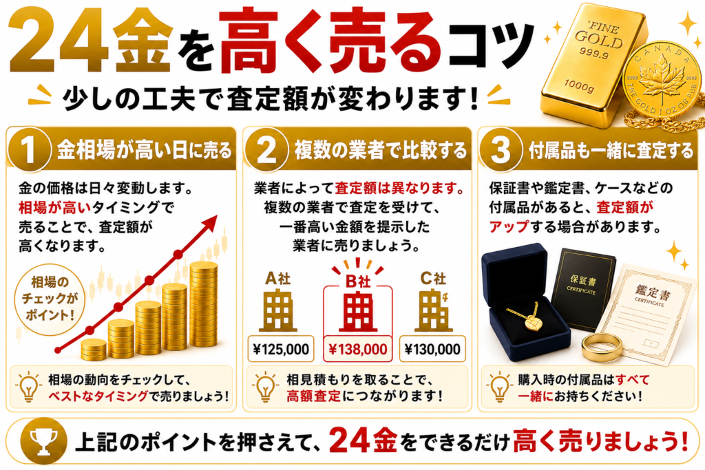 24金（純金）の価値や価格・査定ポイントを解説