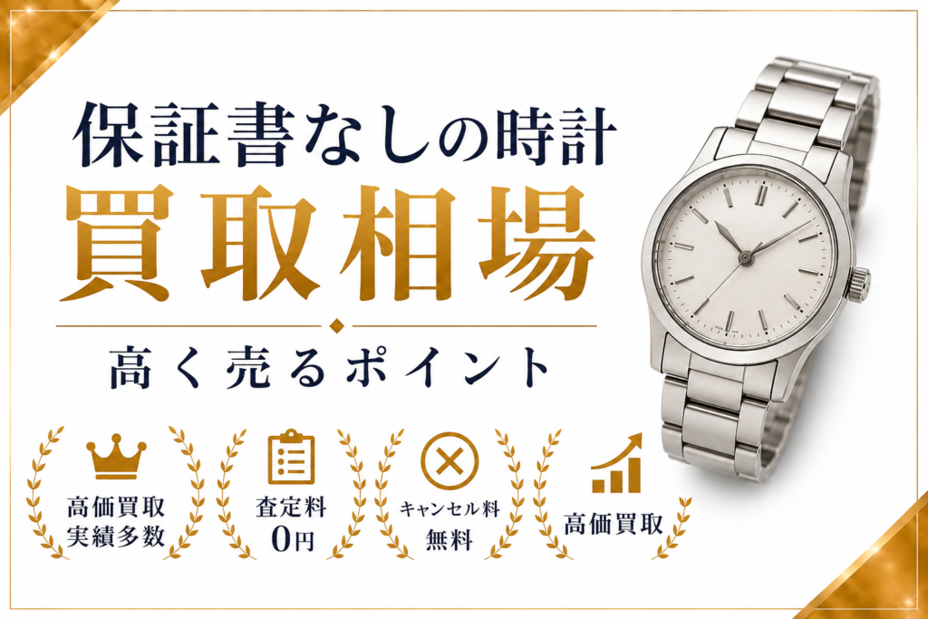 保証書なしの時計でも買取できる？査定額への影響と高く売るコツを解説