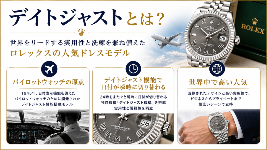ロレックス デイトジャストの買取相場は？高価買取のポイントや査定額アップのコツを解説