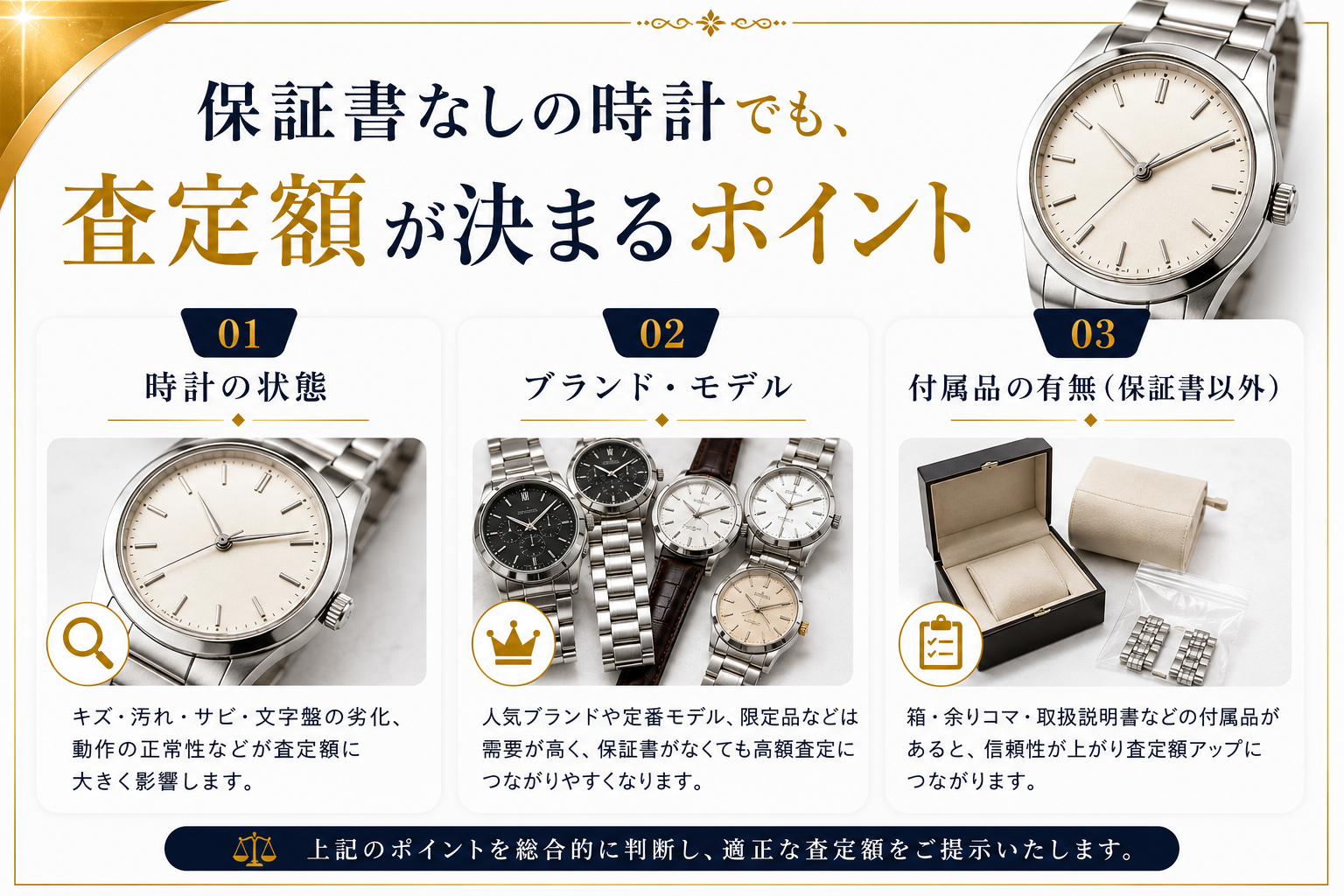 保証書なしの時計でも買取できる？査定額への影響と高く売るコツを解説