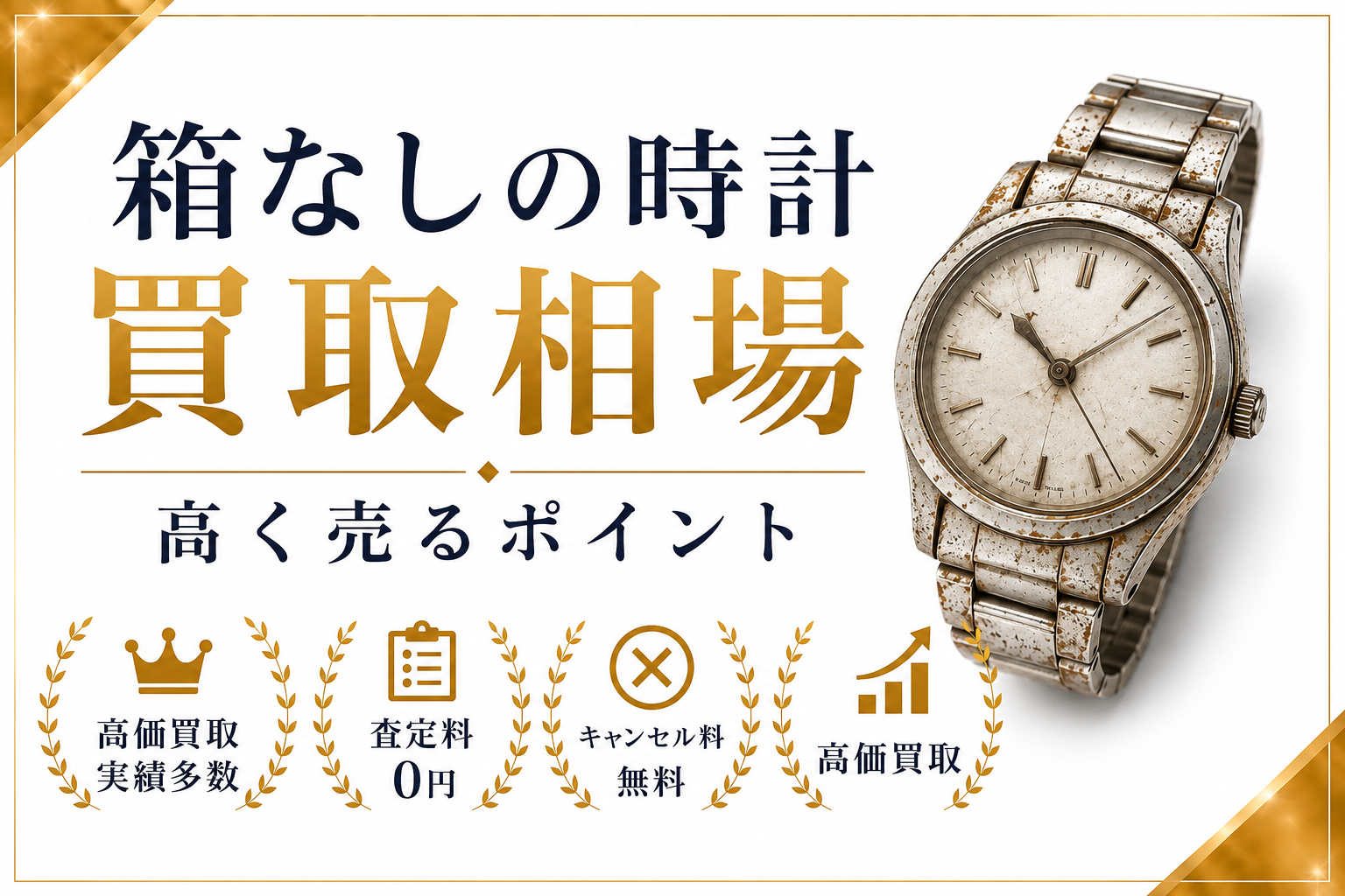 箱なしの時計でも買取できる？査定額への影響と高く売るコツを解説