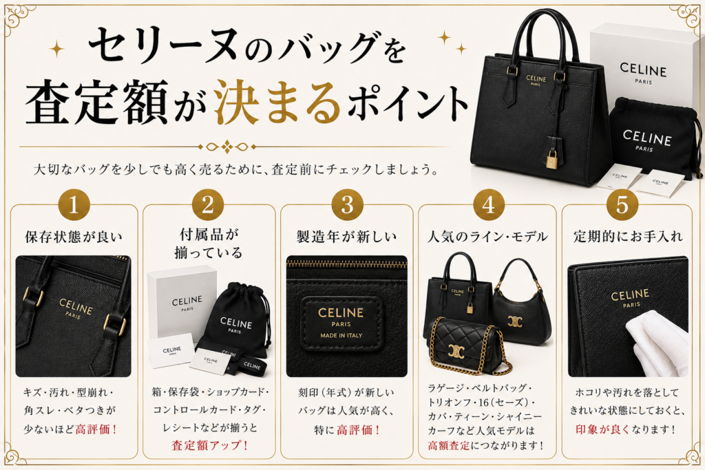 セリーヌの買取相場は?人気バッグの査定価格と高価買取のポイントを解説