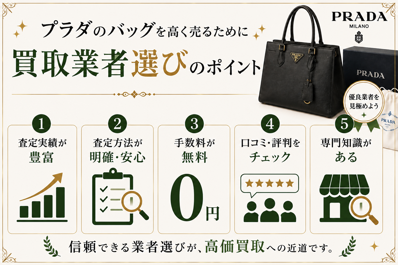 プラダの買取相場は？人気バッグの査定価格と高価買取のポイントを解説