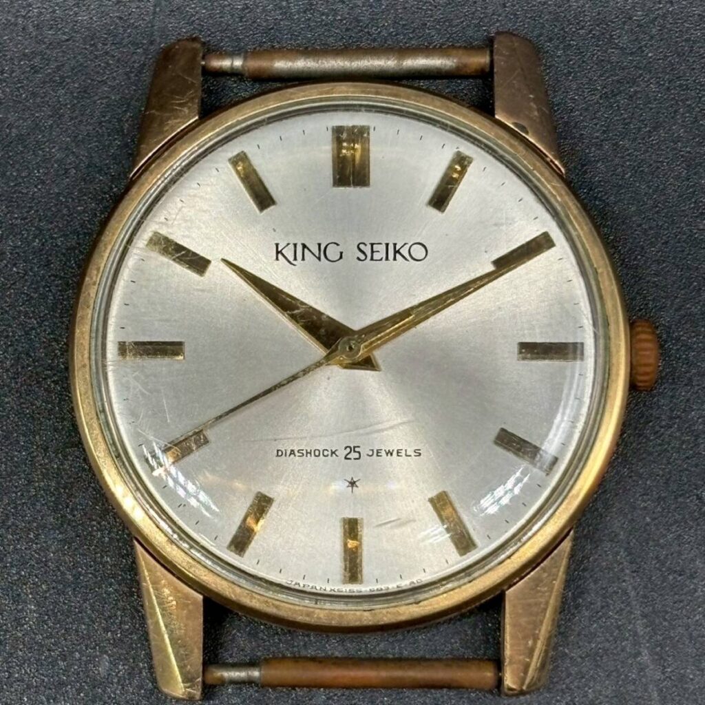 兵庫県西宮市で出張買取したKING SEIKO(キングセイコー)DIASHOCK(ダイヤショック)ファーストモデル手巻き25石腕時計