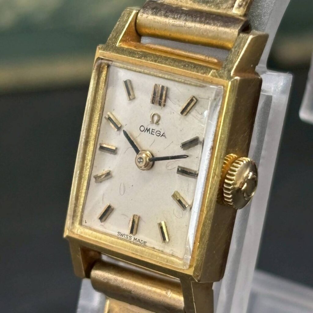 京都府京田辺市で出張買取したK18金無垢 OMEGA レディース手巻き腕時計