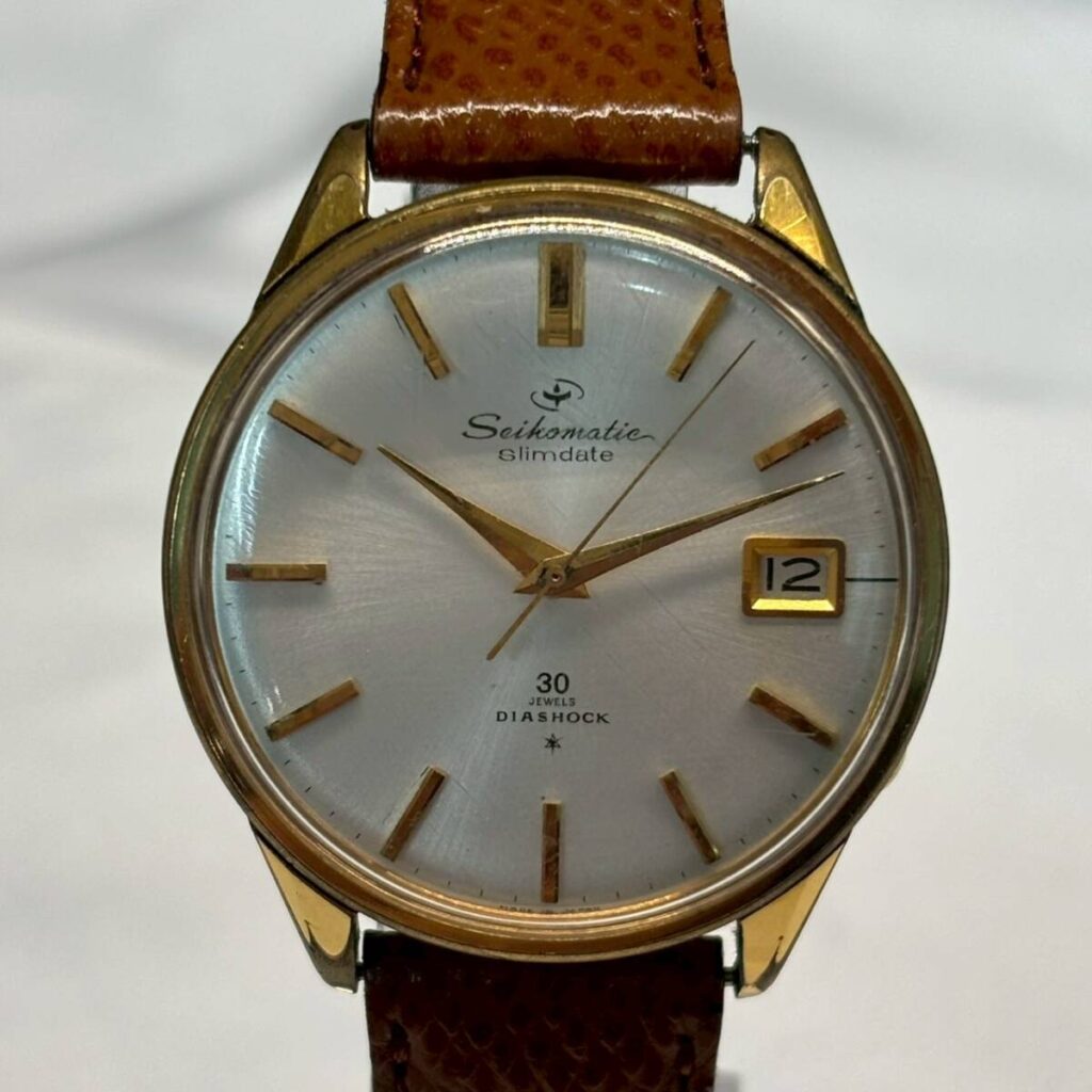 大阪府吹田市で出張買取したSEIKO(セイコー)Seikomatic(セイコーマチック)DIASHOCK(ダイアショック)Slimdate(スリムデイト)30石 自動巻き腕時計
